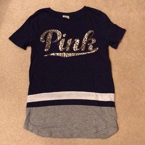 COPY - PINK navy T-shirt